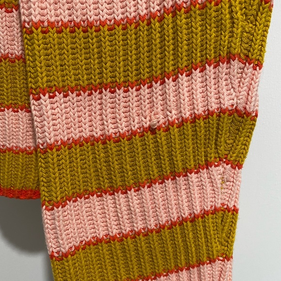 Lulus teyanna pink & mustard yellow striped sweater. Size M - Picture 8 of 10